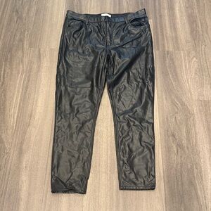 Abercombie Black Leather Jeans